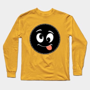 Funny tongue out smiley face Long Sleeve T-Shirt